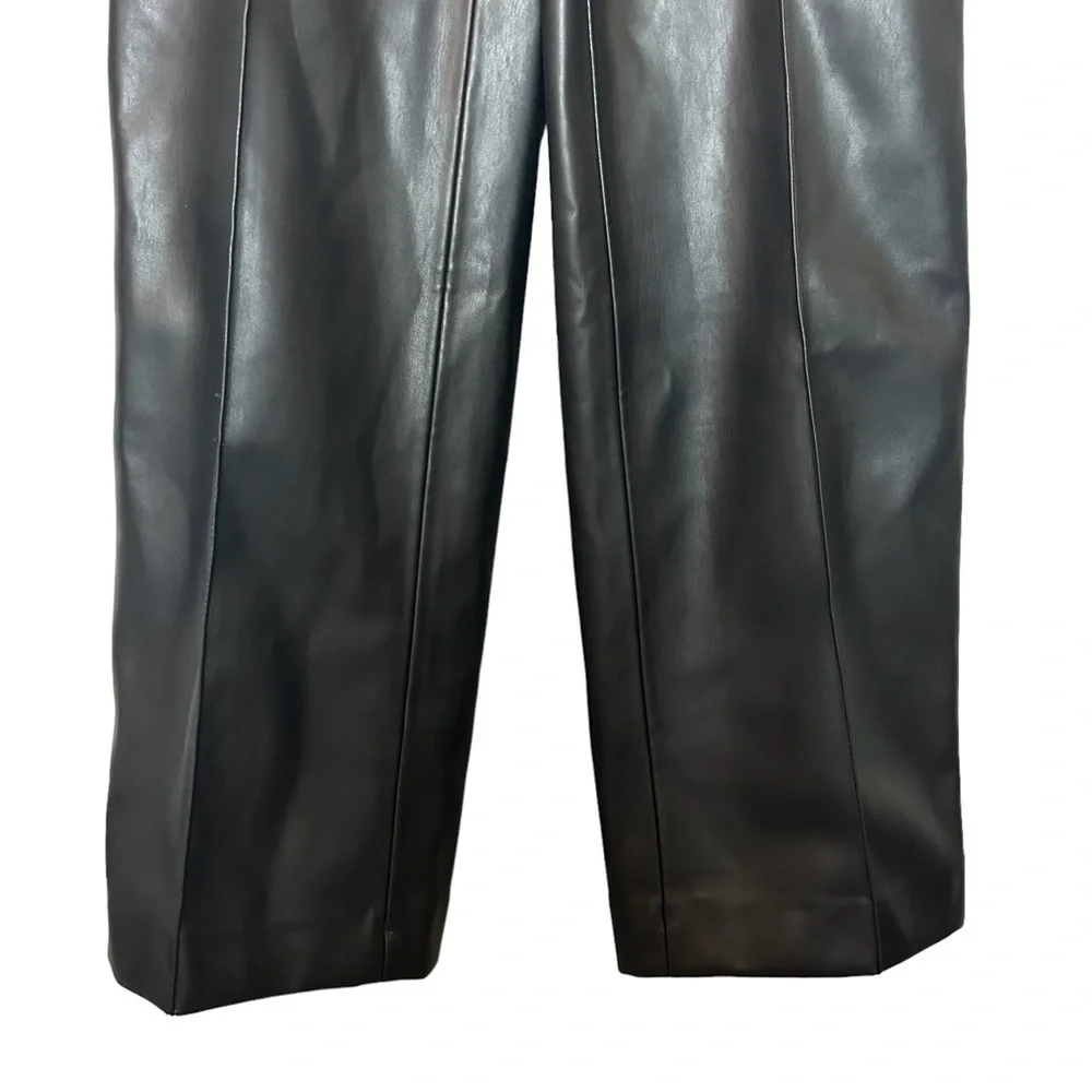 Zara Francine’s Black Full Length Faux Leather High Rise Bloggers Favorite Pants